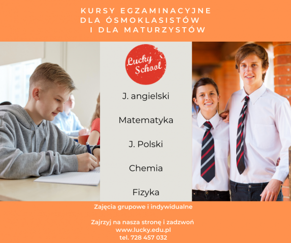 Kursy do egzaminu ósmoklasisty oraz egzaminu maturalnego 